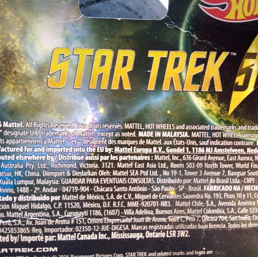 New in Box, Hot Wheels, Star Trek, dated 2015 - Picture 5 of 5